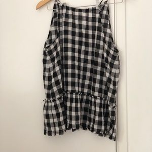 Cloth & Stone Black and White Checkered Tank